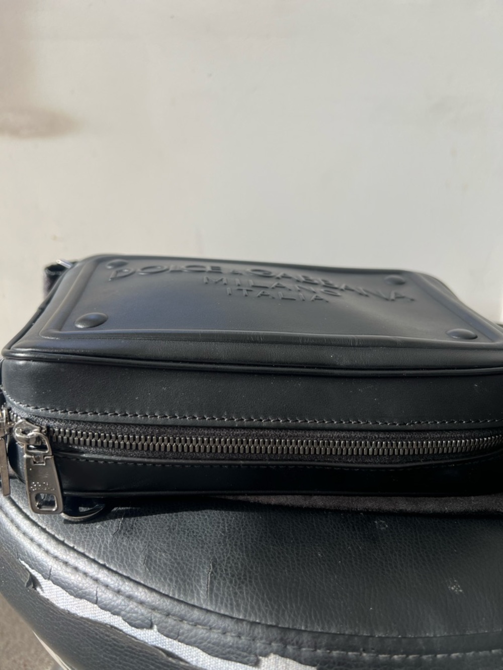 Dolce & Gabbana Embossed Black Leather Bag - Picture 7 of 11